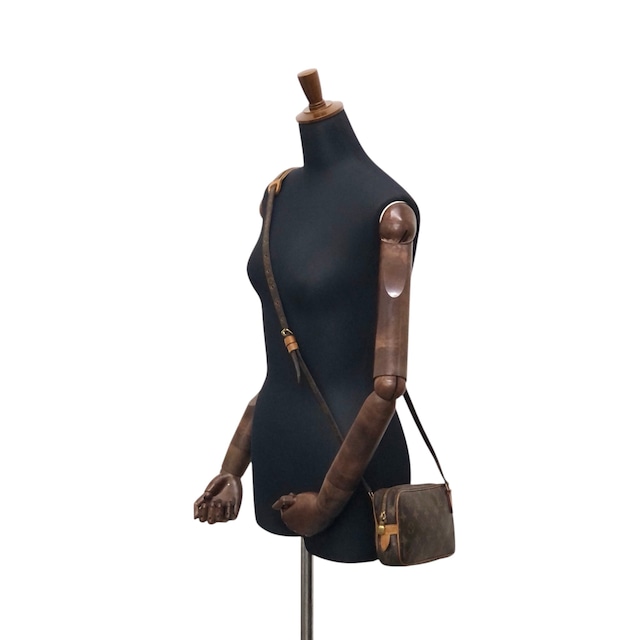 LOUIS VUITTON ルイヴィトン モノグラム ショルダーバッグ ブラウン PVC レザー vintage ヴィンテージ オールド u4jnak