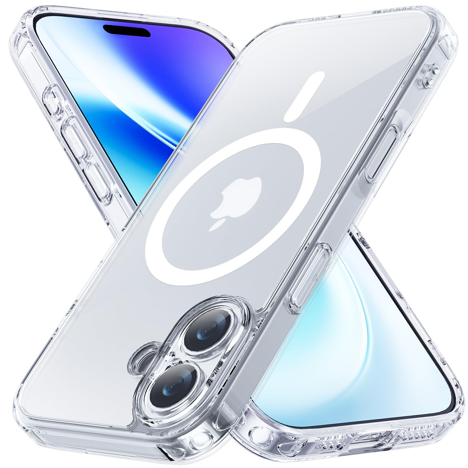 【水晶級透明・米軍MIL規格】WHTMM iPhone 17 用 ケース クリア 指紋つかない 黄ばみにくい MagSafe対応
