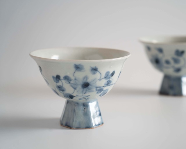 横田翔太郎　高台小鉢　花唐草