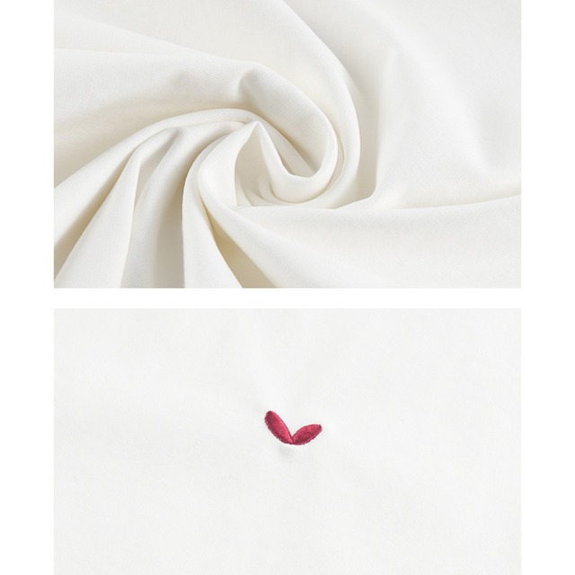 one point heart short sleeve tee　ワンポイントハート半袖ティー　J2056