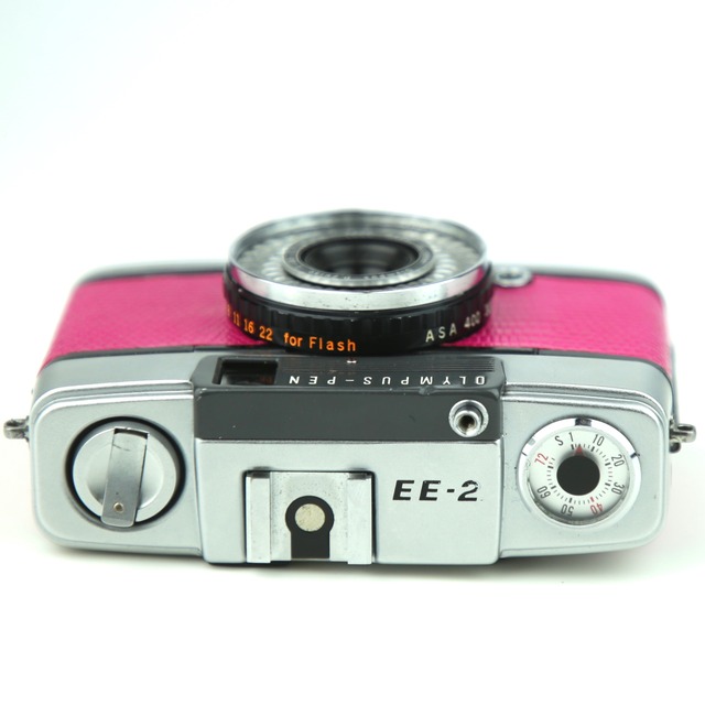 テスト用フィルム1本付き 現像代込み F3 5 28mm Pen Ee 2 Olympus オリンパスペン マゼンタピンク ハーフ コンパクト 中古 フィルムカメラ フォトデポ彩色兼美 フィルムカメラ 郵送写真現像のお店