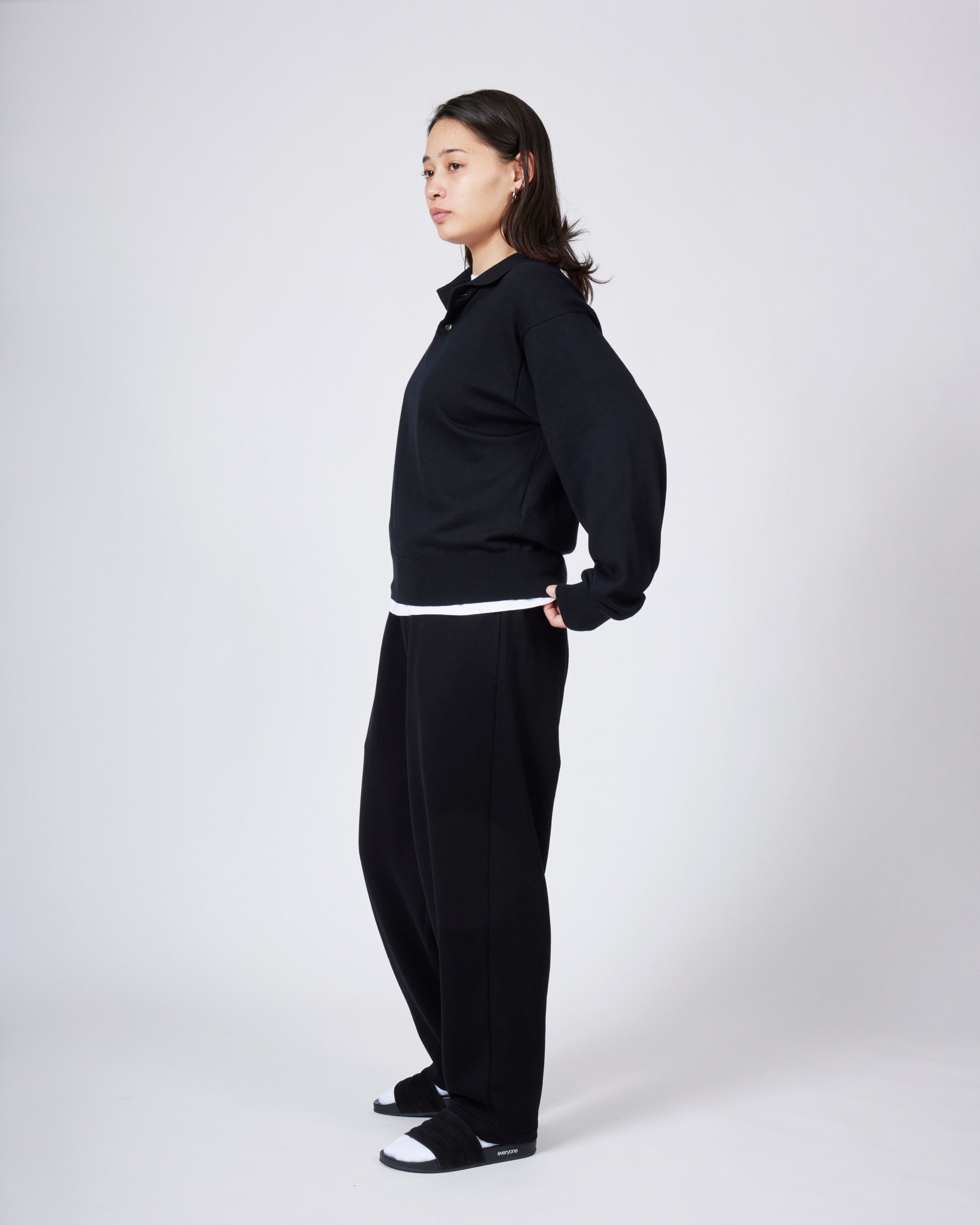 everyone luxury cotton sweat pants (BLACK) | everyone