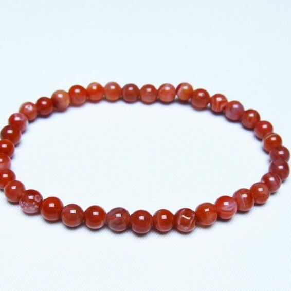ナンホーンアゲート ブレスレット 5mm アゲート ブレス 一点物 メール便可 [M便 1/10] 111-47468