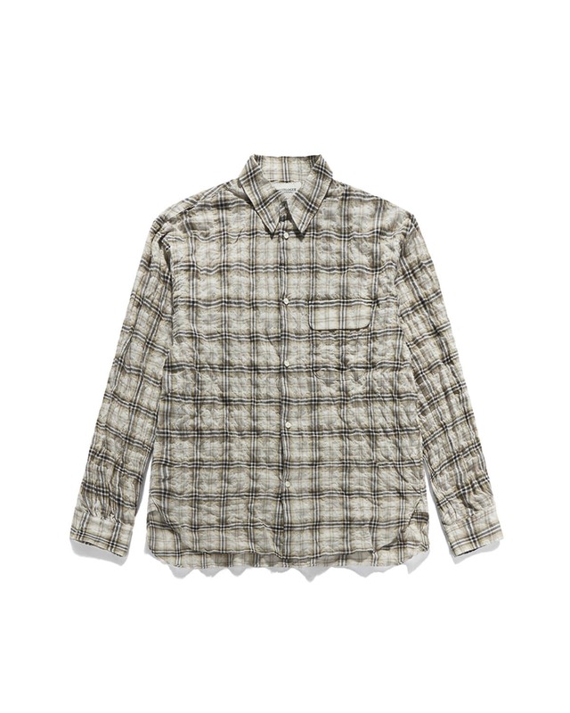 [EASTLOGUE] HOLIDAY SHIRTS / BEIGE & BLACK CHECK 正規品 韓国ブランド 韓国ファッション 韓国代行 イーストローグ 日本 店舗