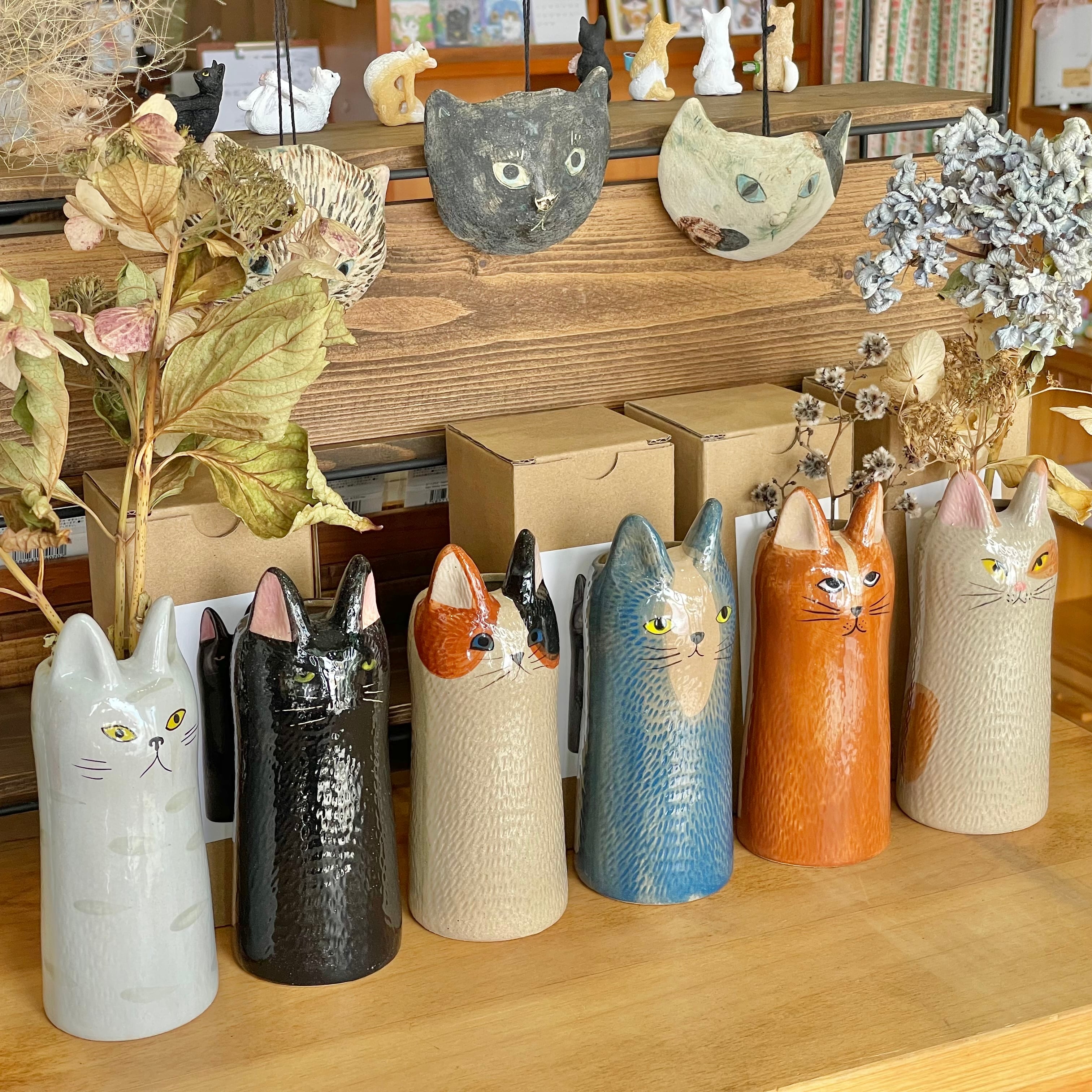 キャットフラワーベース／6種類 | 猫雑貨のお店 ネコ曜日