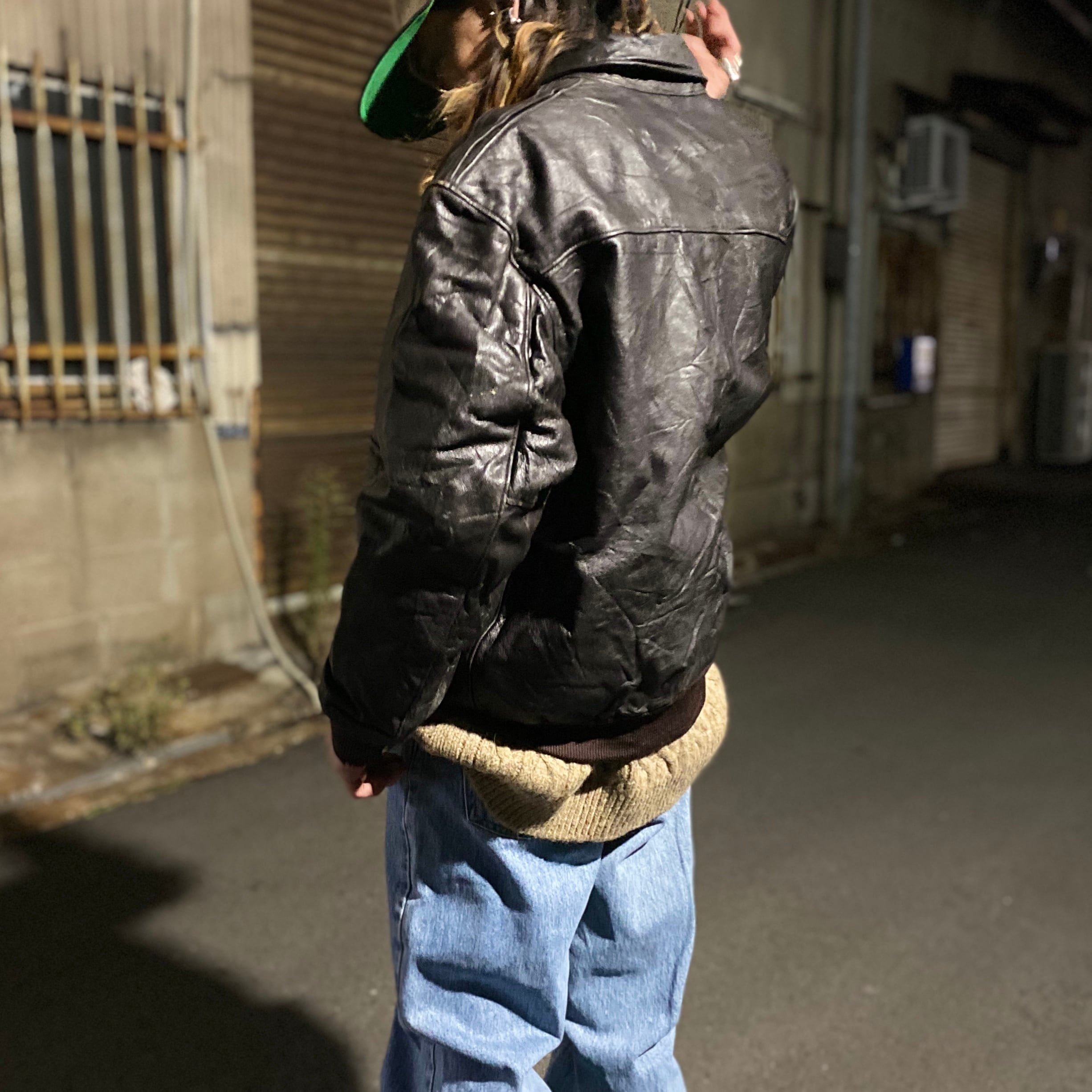 トルコ製 90s L.L.Bean ブラウン フライトジャケットLサイズ A2（80 