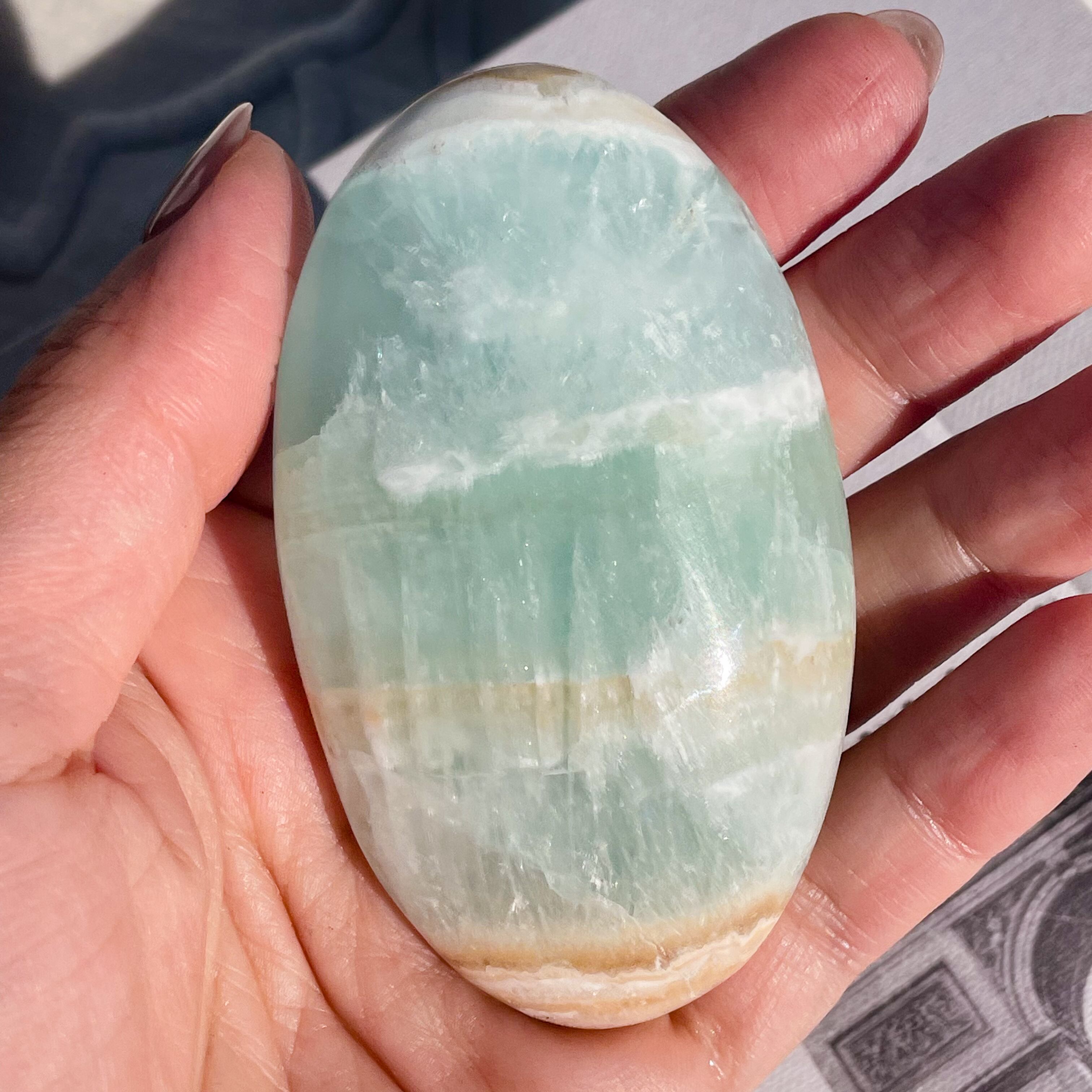 Caribbean Blue Calcite Palm 22 ✧ カリビアンブルーカルサイト