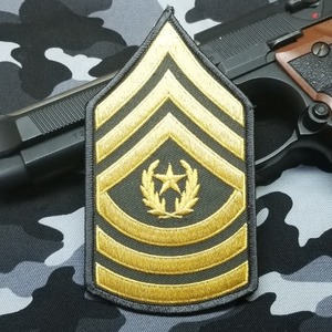 ベルクロ【ミリタリー】U.S Army 階級袖章 最上級曹長【ワッペン】PM1011V