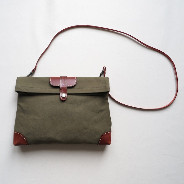 Paraffin canvas  pochette 「advantage」KHAKI