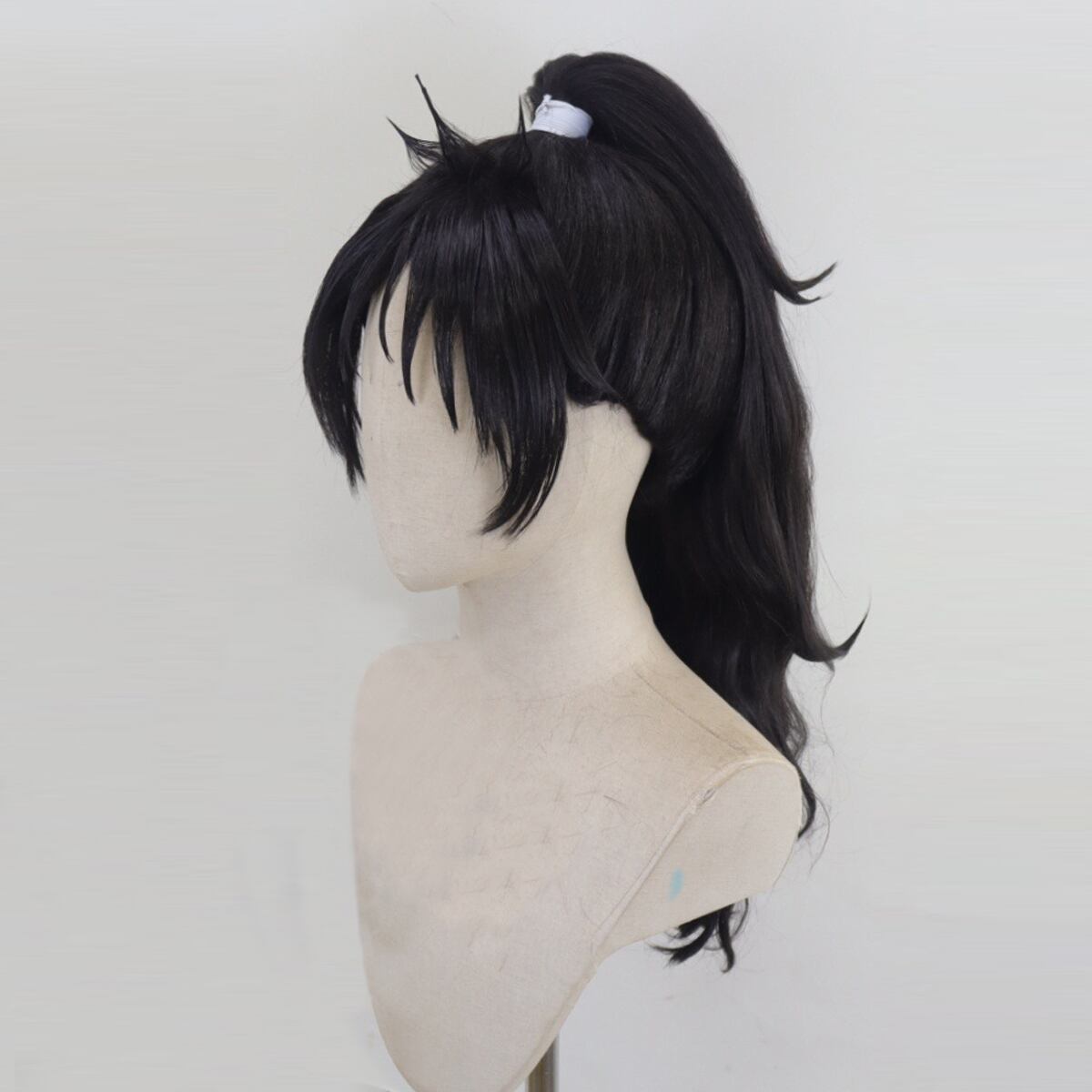 コスプレ耐熱ウィッグ オーダー 造形ウィッグ ブラック センター分け