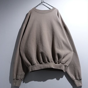 90s Taupe Color Plain Short Length Sweat