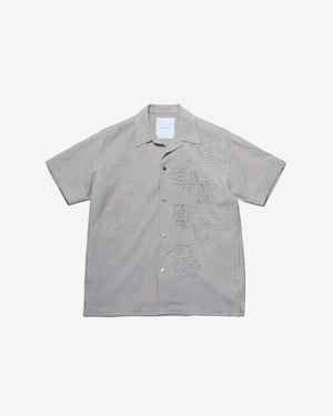 Cord embroidery guayabera Shirt -beige <LSD-BC1S3>