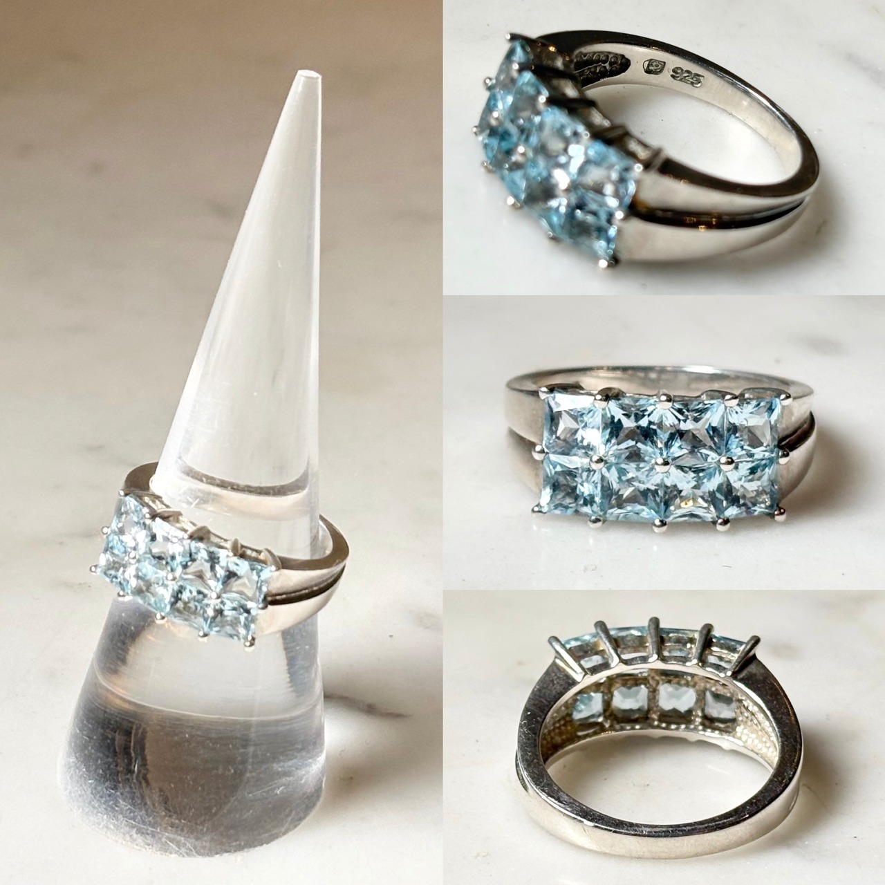 vintage silver Topaz ring