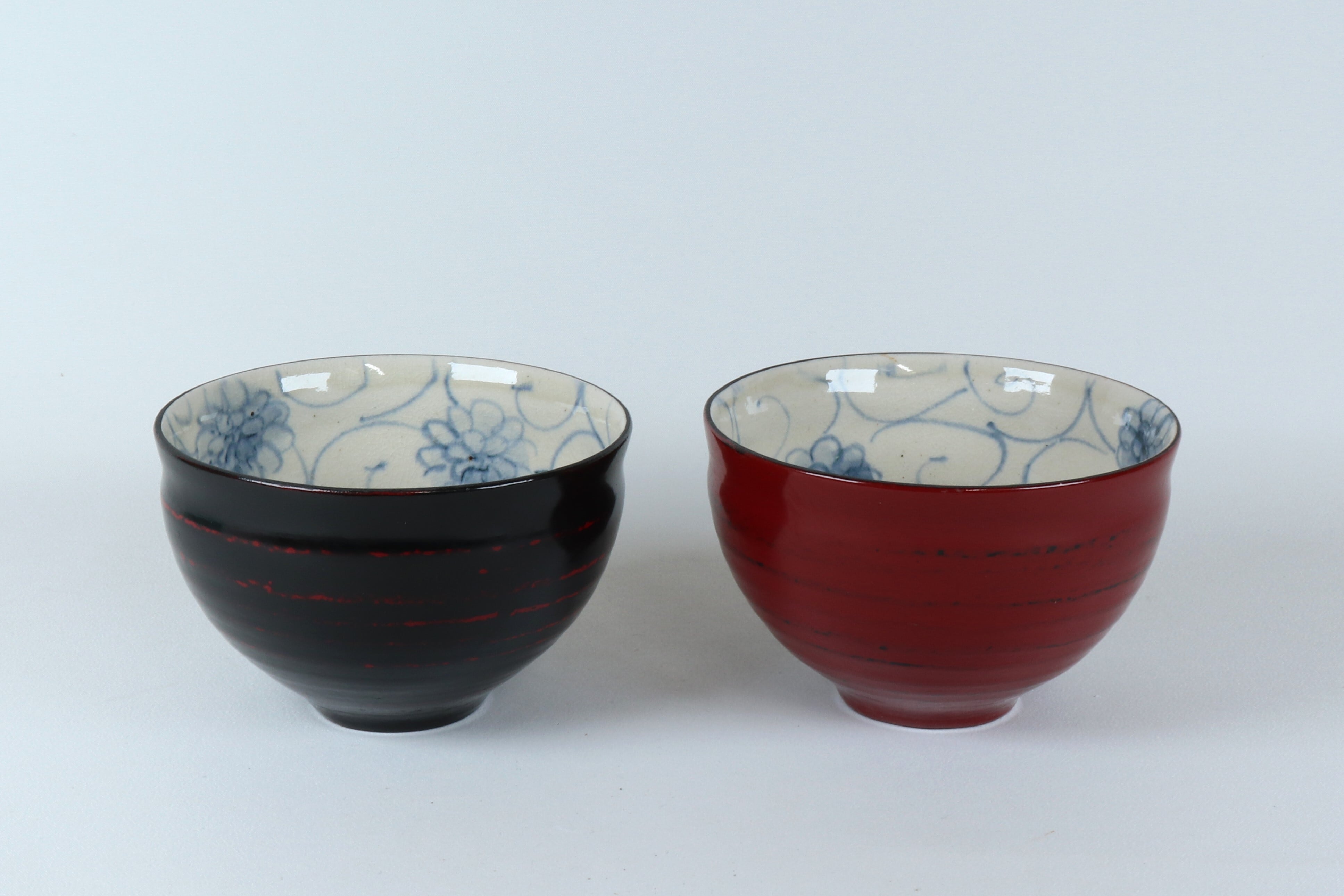 漆陶 小碗 花唐草