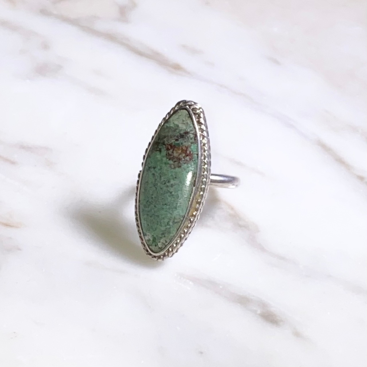vintage Mexican silver turquoise ring