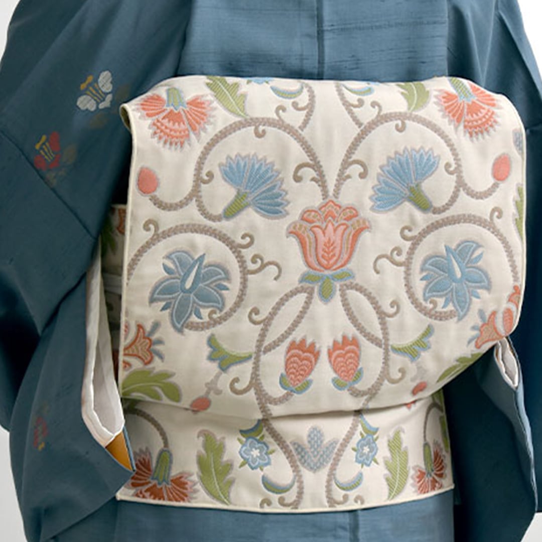 大人兵児帯](仕立て上がり)西陣織 川島織物 謹製 和更紗文(商品番号