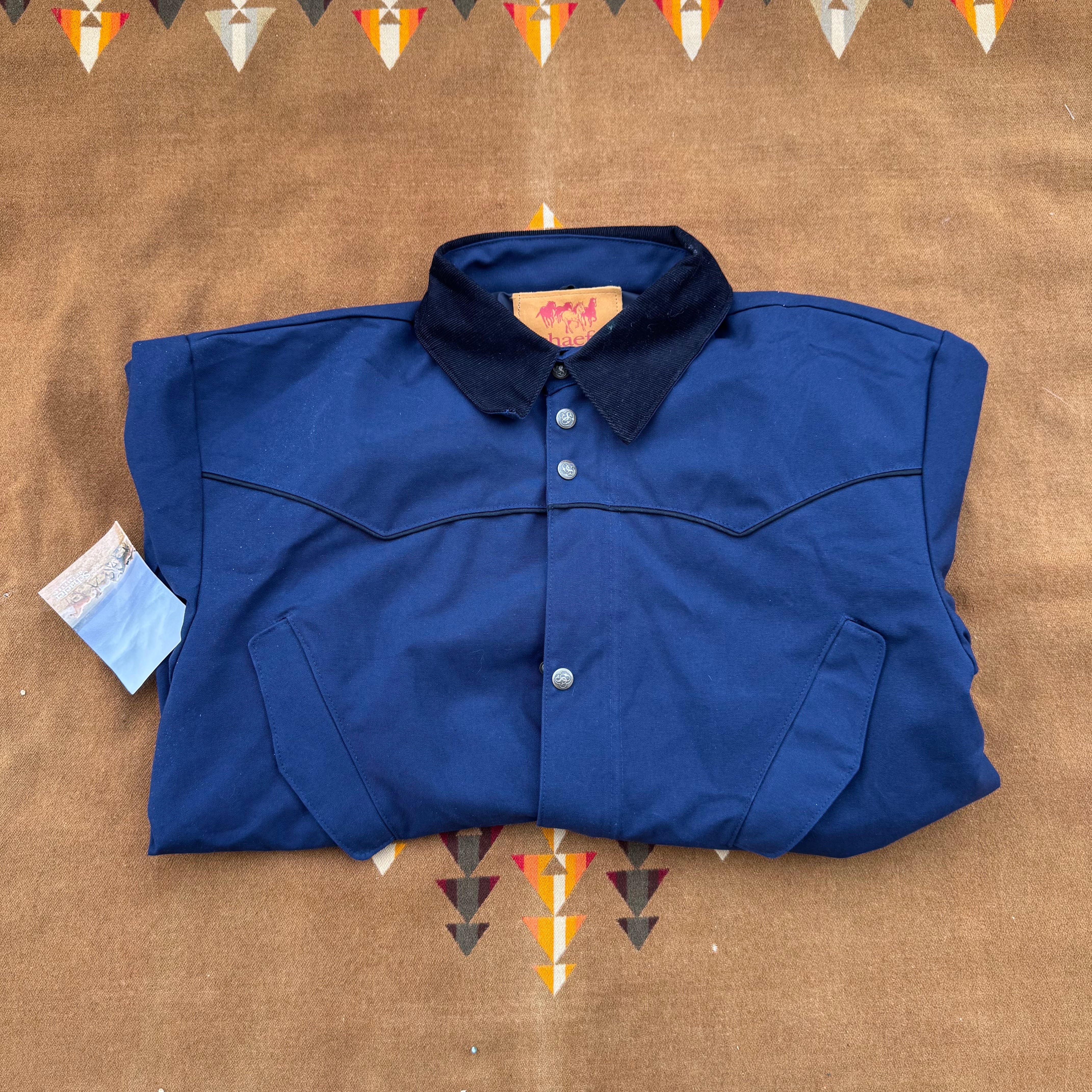 Circa 80`s Deadstock "Schaefer Outfitter" Navy Canvas Ranch Jacket