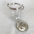 ビスケットジャー　クッキーポット　ガラスボット　蓋付き　エレガントな持ち手 12twcu24