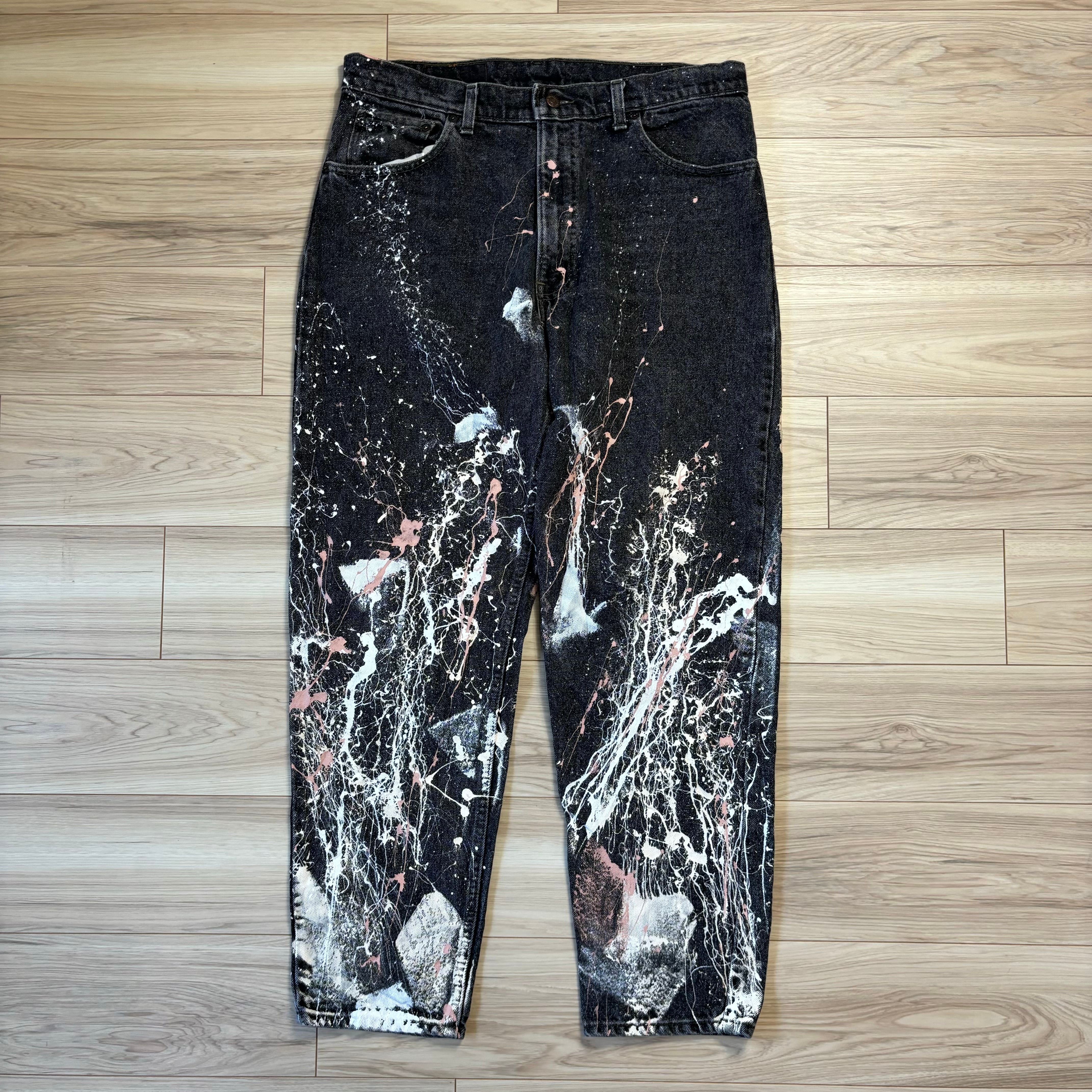 w36 l30 Levi's リーバイス550 vintage 先染めブラック usa製