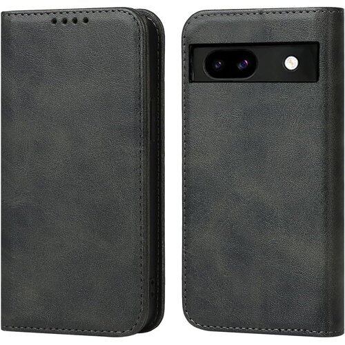 Google Pixel 8a ケース 手帳型 グーグル ピクセル 8a 手帳ケース pixel8aケース グーグル ピクセル8a 手帳 スマホケース 手帳型カバー グーグルピクセル8aケース 携帯カバー Pixel8aケース CASE 適用 BonwFzin PU レザー ベルトなし マグネット フリップ カードケース カード収納 カード入れ スタンド 落ち着いた色 レトロ ブラック 2473