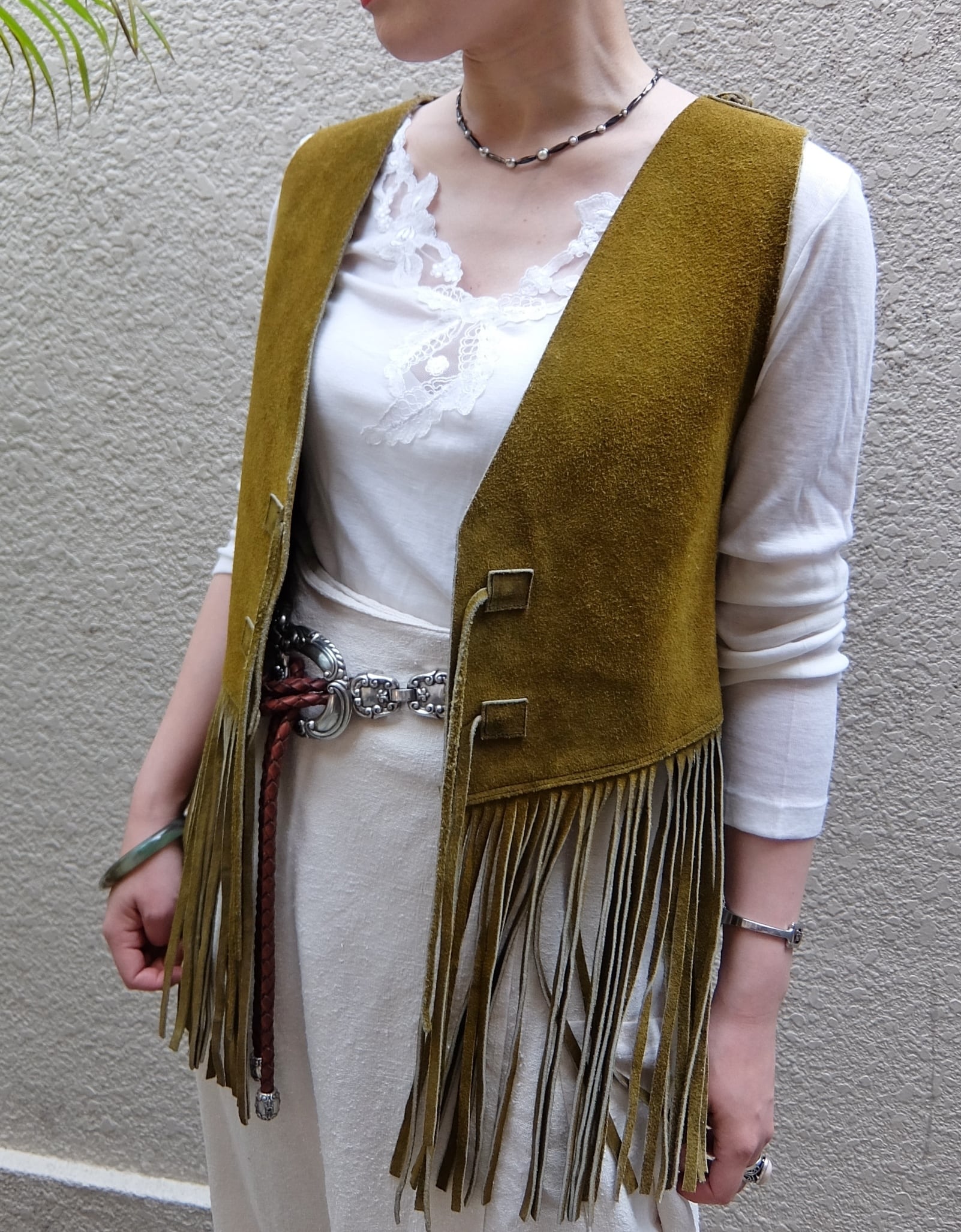 6(ROKU) SUEDE FRINGE VEST/ベスト