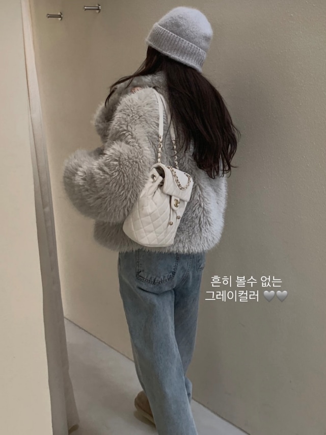 (予約) miel / Kind Fur Jacket 2color