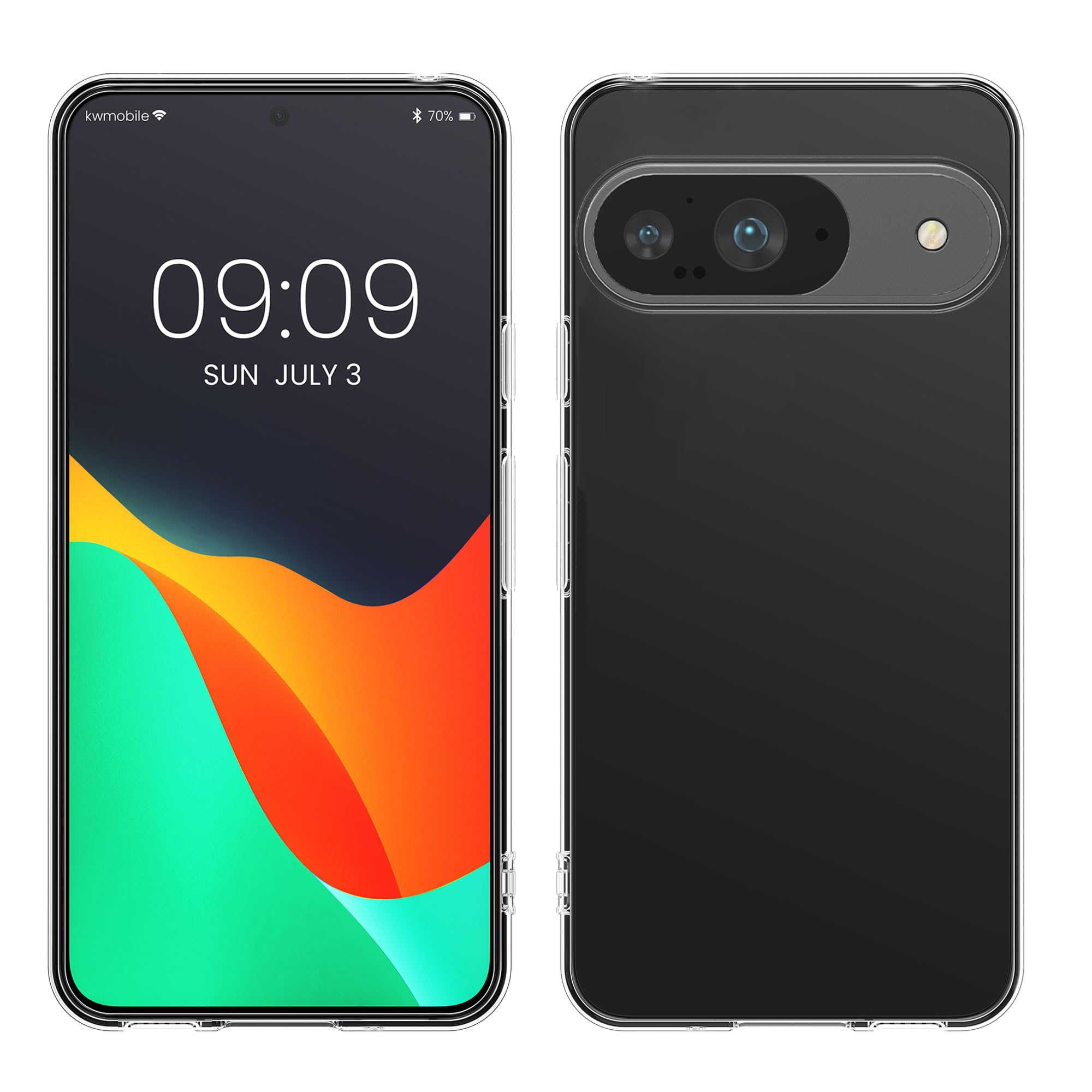 kwmobile Google Pixel 9対応 ケース - クリア TPUケース スリム 保護 耐衝撃 透明