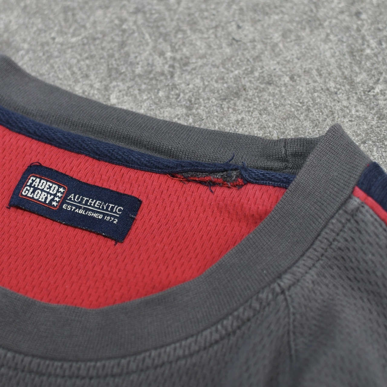 FADED GLORY switching design long sleeve tee