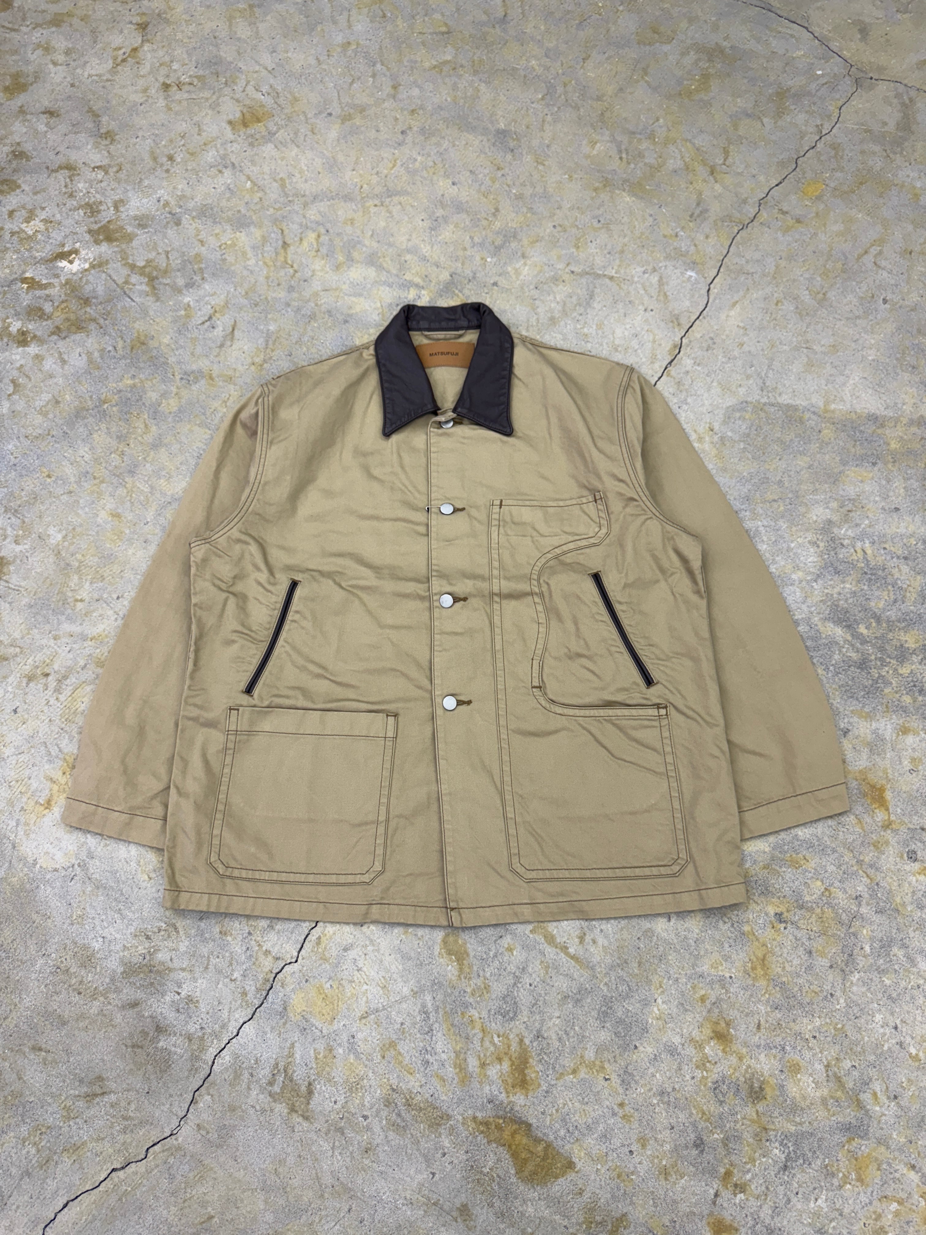 MATSUFUJI | Connected Pockets Drill Jacket | BEIGE | HOWDAY
