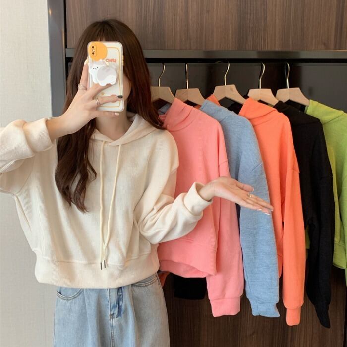 フードスウェット オータムウィンタールーズトップス ロング 秋物 冬物 1号婦人71484514042