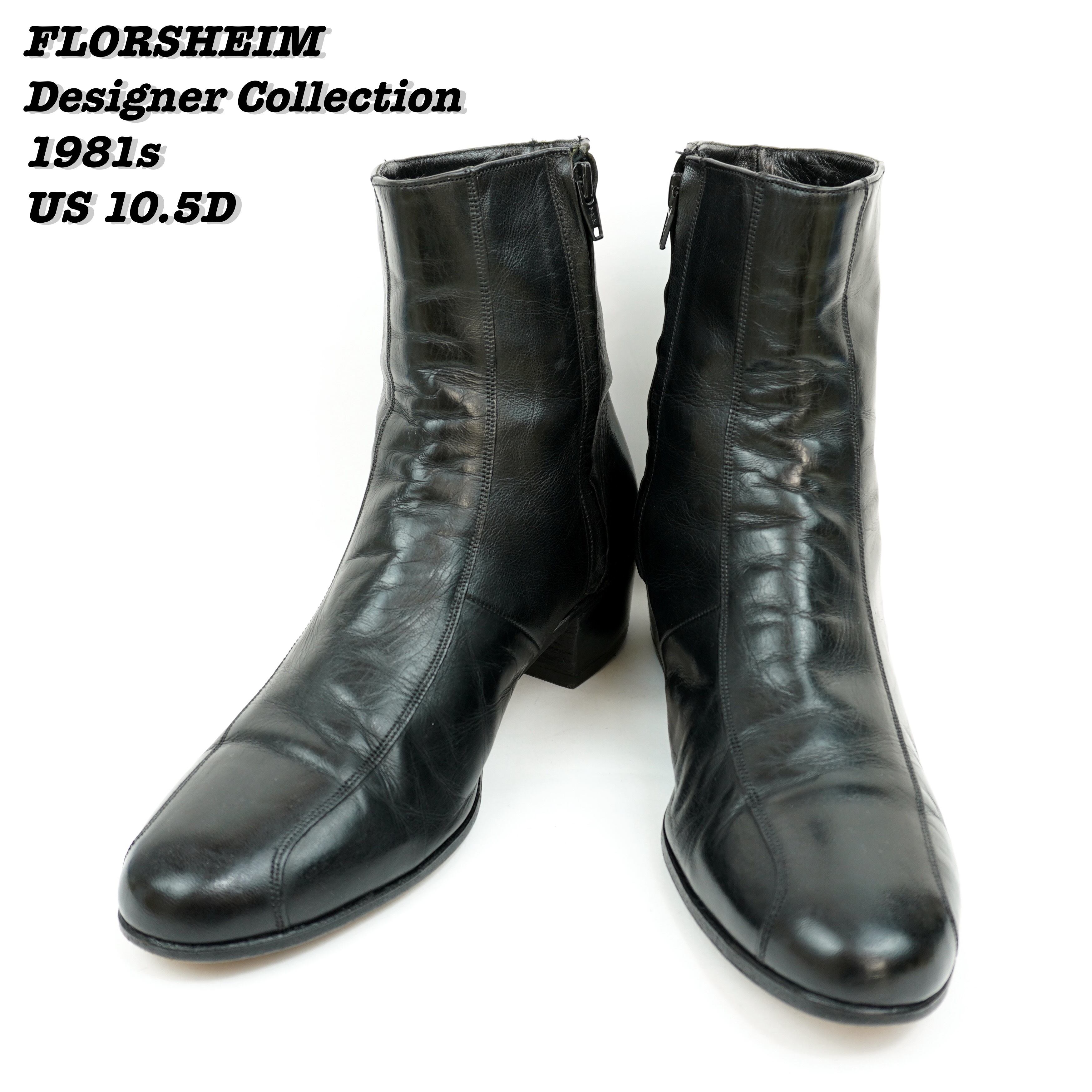 FLORSHEIM Zip-Up Boots 1981s US10.5D - ブーツ