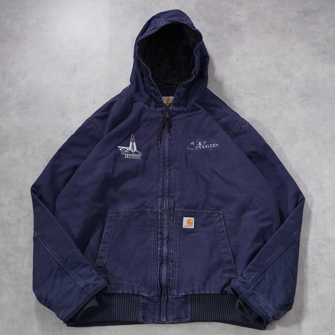 カーハート アクティブジャケット ジップパーカー 古着 XL 紺 17897