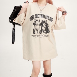 ダブルネコＴシャツ　2color　1323