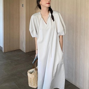 スキッパーデザインワンピース　A1626