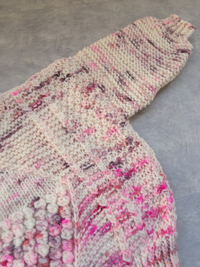 《即納》FLUFFWEAR / Diamond Alan Sweater Valentine Confetti with red - 3Y