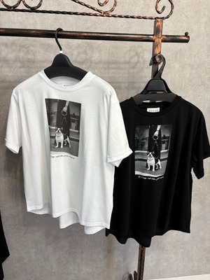【rosiee】ドッグプリントフォトT 853203