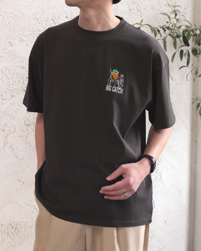 【Select】おっさん " BIG CATCH " 刺繍 Tシャツ　(12431)