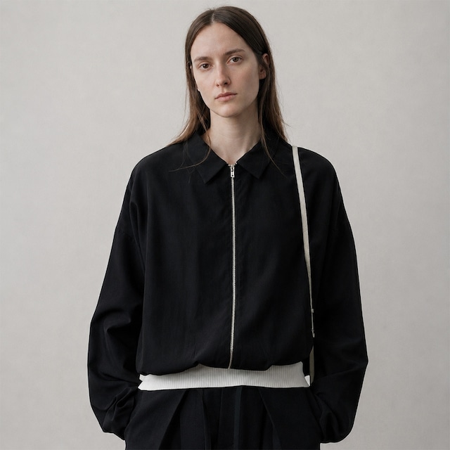 Sporty oversized paneled hoodie A00079