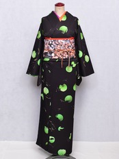 【受注商品】Rumi Rockきもの「果樹園の夜」　[A676]