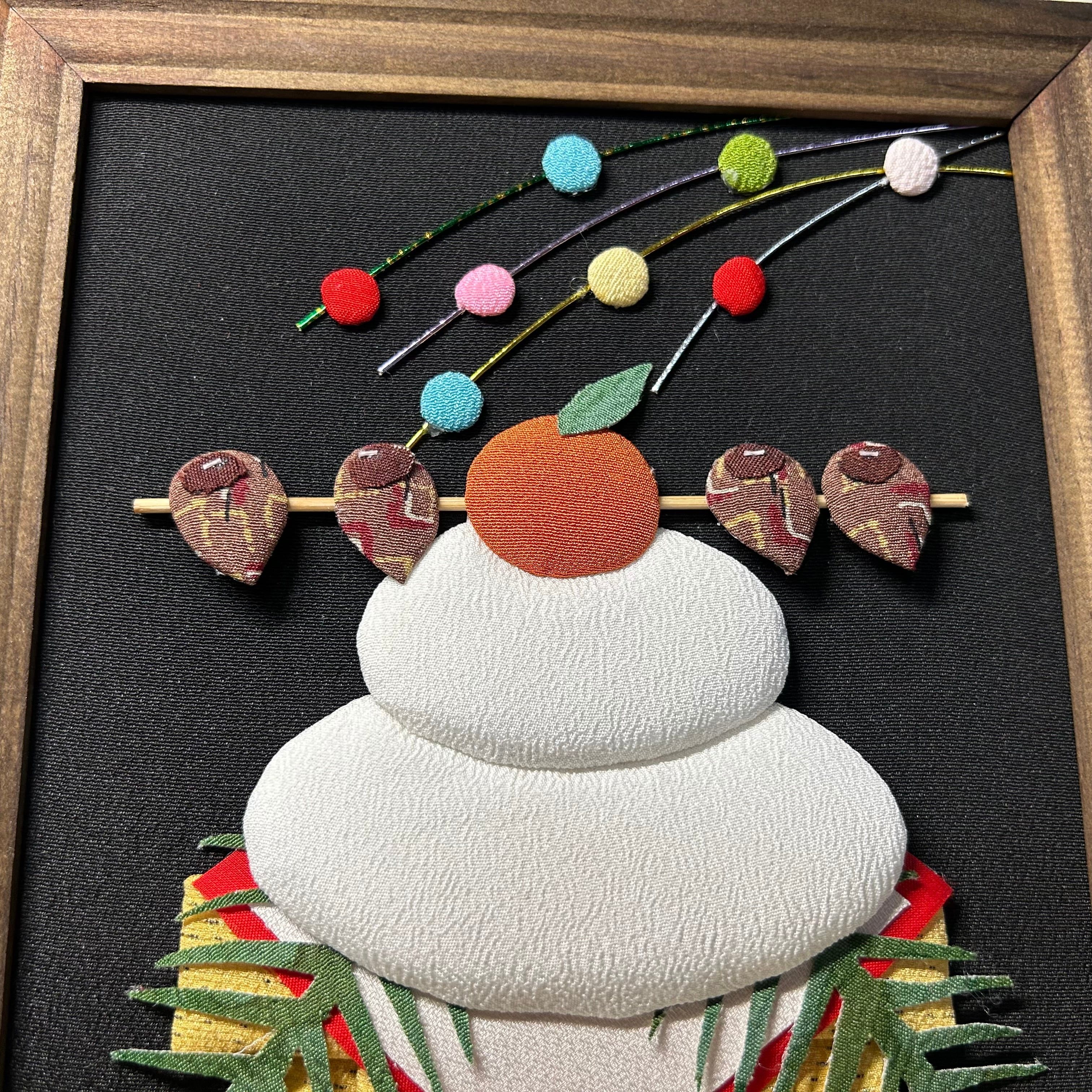 鏡餅の押絵（額入り） 【OS-001】 | 手づくり工房 とも