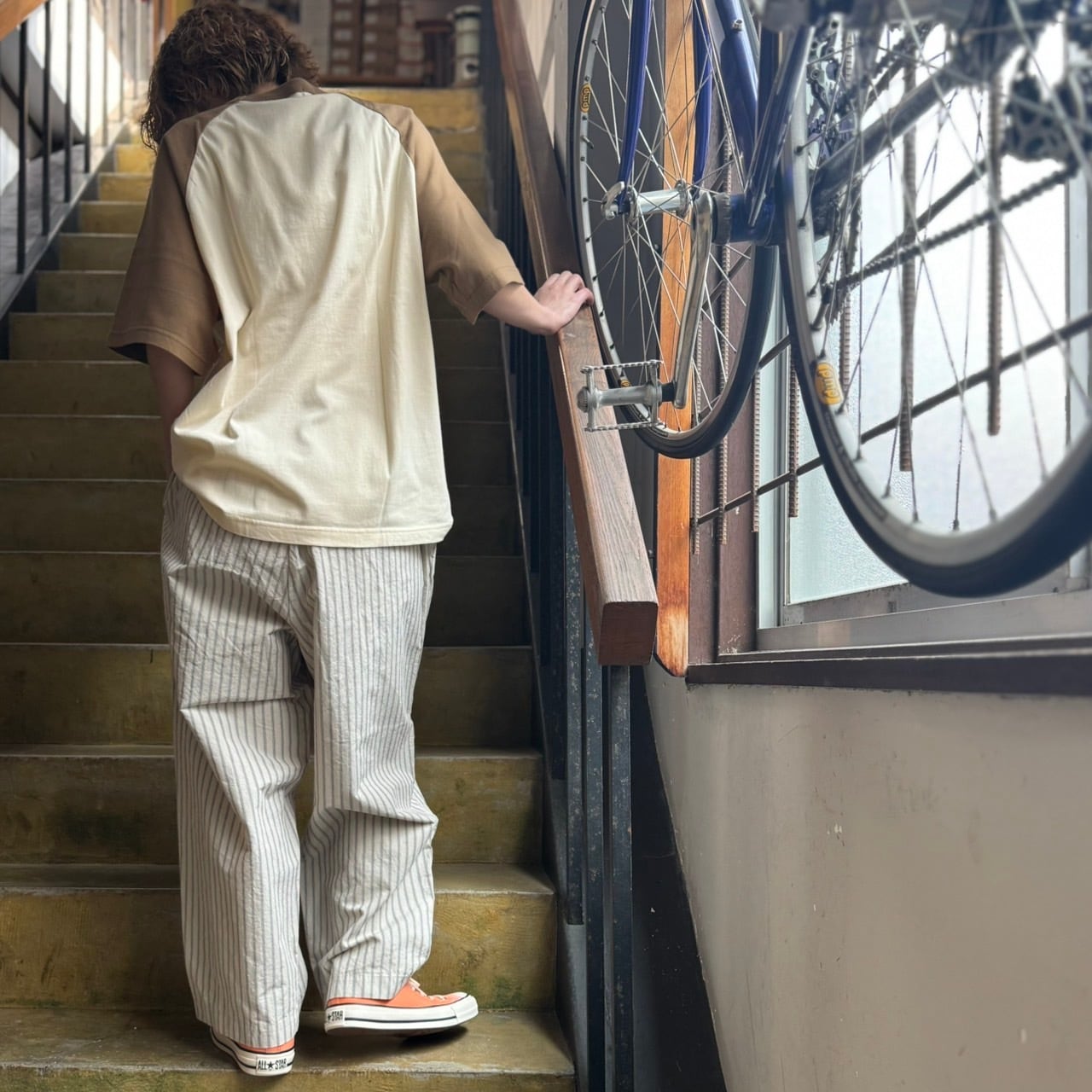 prit - コットンリネンウェザー近江晒加工 タックバギーパンツ