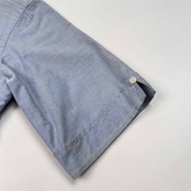 USA製 BLACK FLEECE Brooks Brothers ブラックフリース ブルックスブラザーズ オックスフォード 半袖シャツ /水色/金ボタン/米国製/訳有