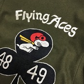 再構築ミリタリーウールシャツリメイク MA-1 ジャケットMILITARY MIX BOMBER JACKET