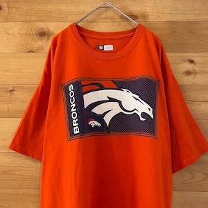 【NFL】デンバーブロンコス Tシャツ DENVER BRONCOS ロゴ プリント ビッグサイズ XL us古着 アメリカ古着