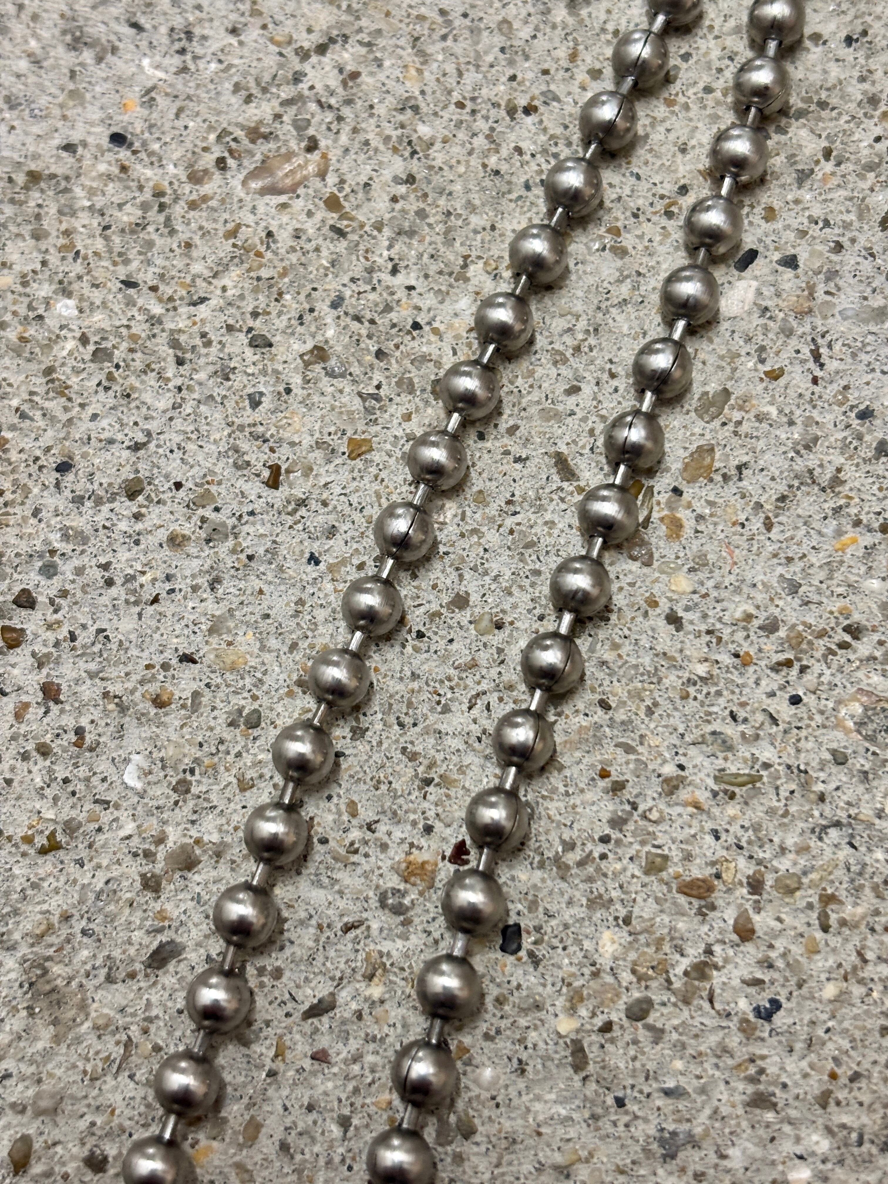 90～00s OLD STUSSY/Crown ballchain Necklace/クラウンボ－ルチェ－ン