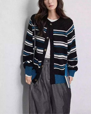 Multi-Border Variant Cardigan 504198