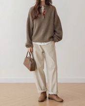 Cotton curve Pants T20333