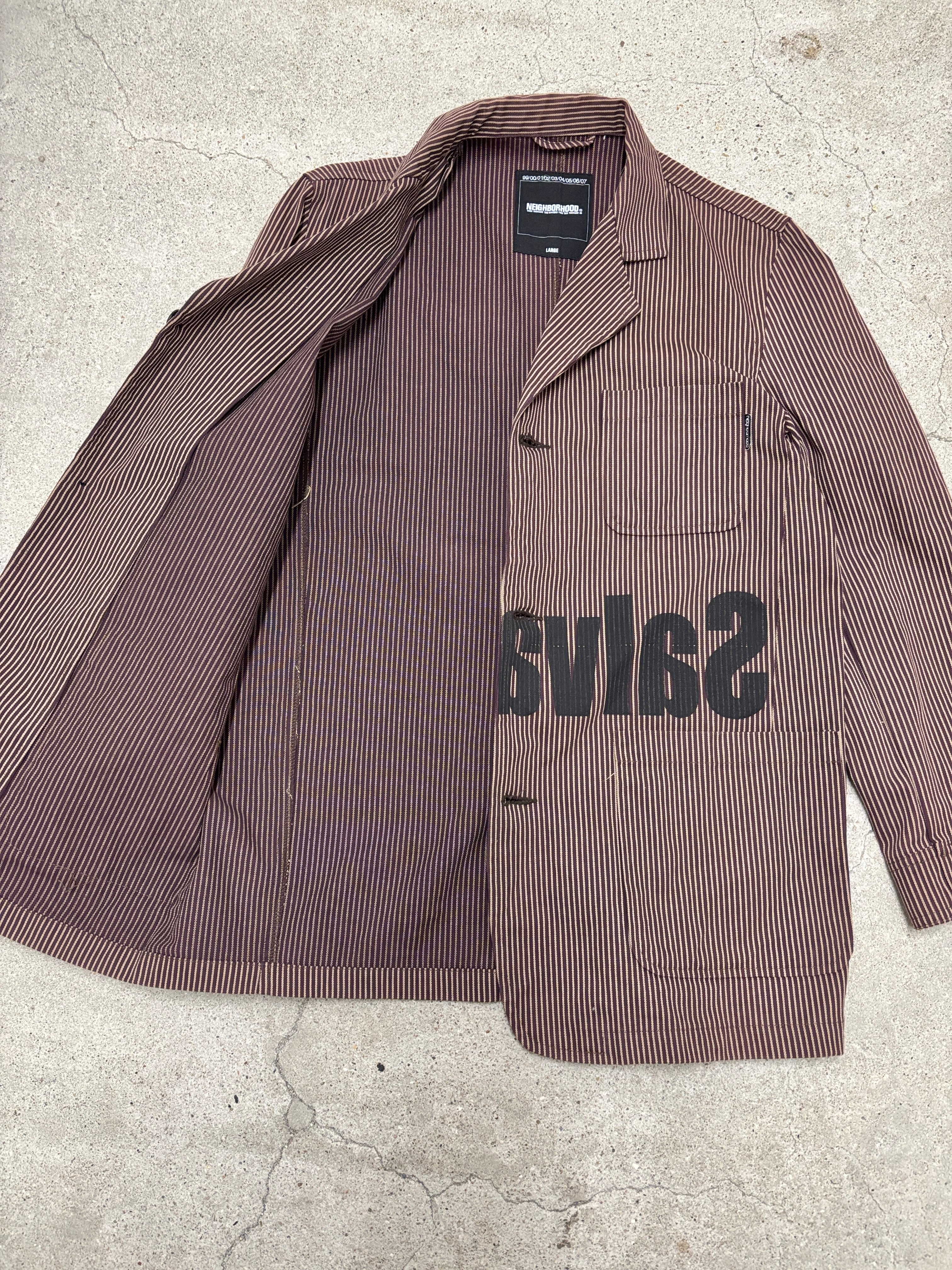 00s NEIGHBORHOOD/Salvation print Coverall Jacket/2002年製/L/カバ