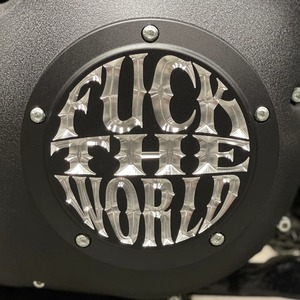 Fuck The World Twin Cam Derby Cover