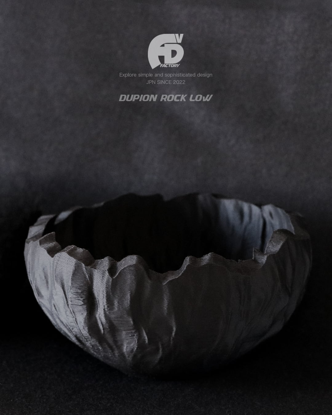 Adv-047 (140×74) Dupion Rock Low 植木鉢 Adv鉢 浅鉢 3Dプリンター鉢